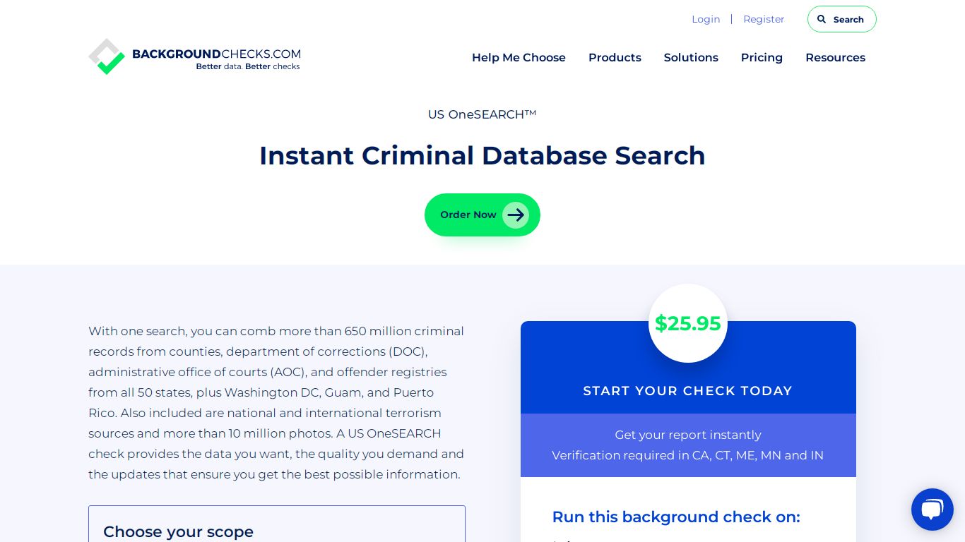 Instant Criminal Database Search - background checks